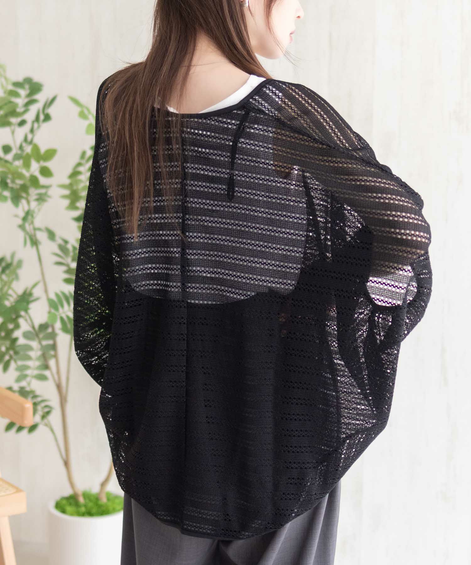 Howdy Marie  メッシュレースモモンガカーディガン レディース商品サムネイル-8