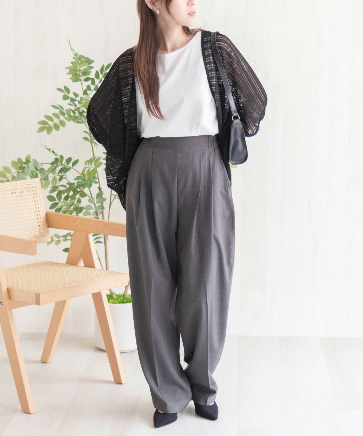 Howdy Marie メッシュレースモモンガカーディガン レディース