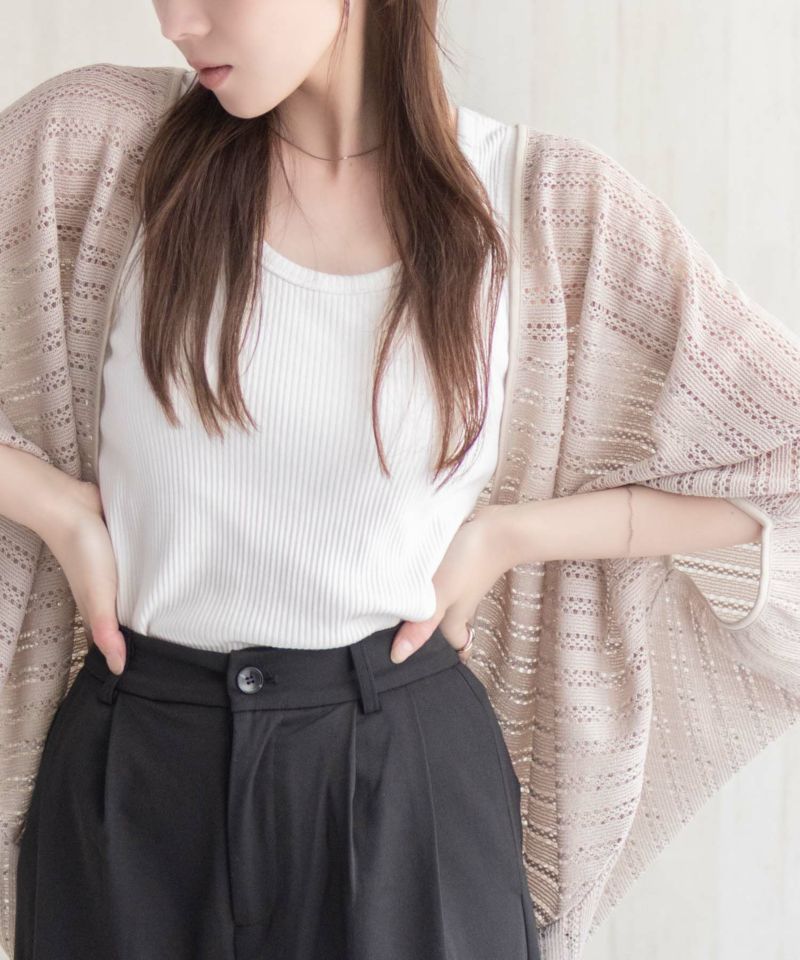 Howdy Marie メッシュレースモモンガカーディガン レディース