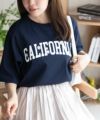 フラワー刺繍カレッジTシャツ レディース ネコポス 対応商品