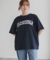 フラワー刺繍カレッジTシャツ レディース メール便 対応商品商品サムネイル-2