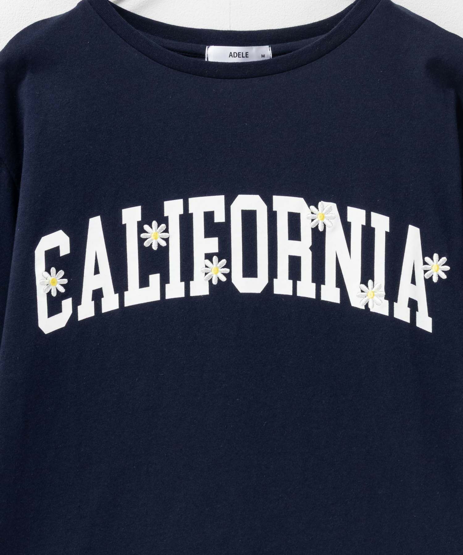 フラワー刺繍カレッジTシャツ レディース メール便 対応商品商品画像-12
