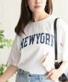 フラワー刺繍カレッジTシャツ レディース ネコポス 対応商品