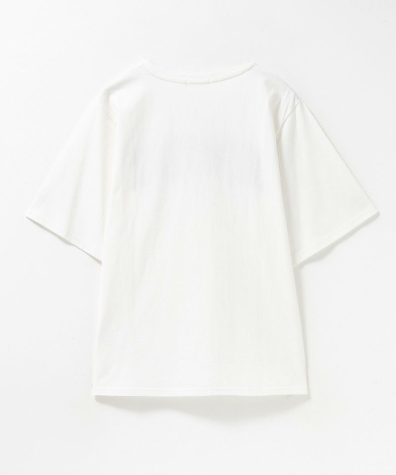 フラワー刺繍カレッジTシャツ レディース メール便 対応商品商品画像-12