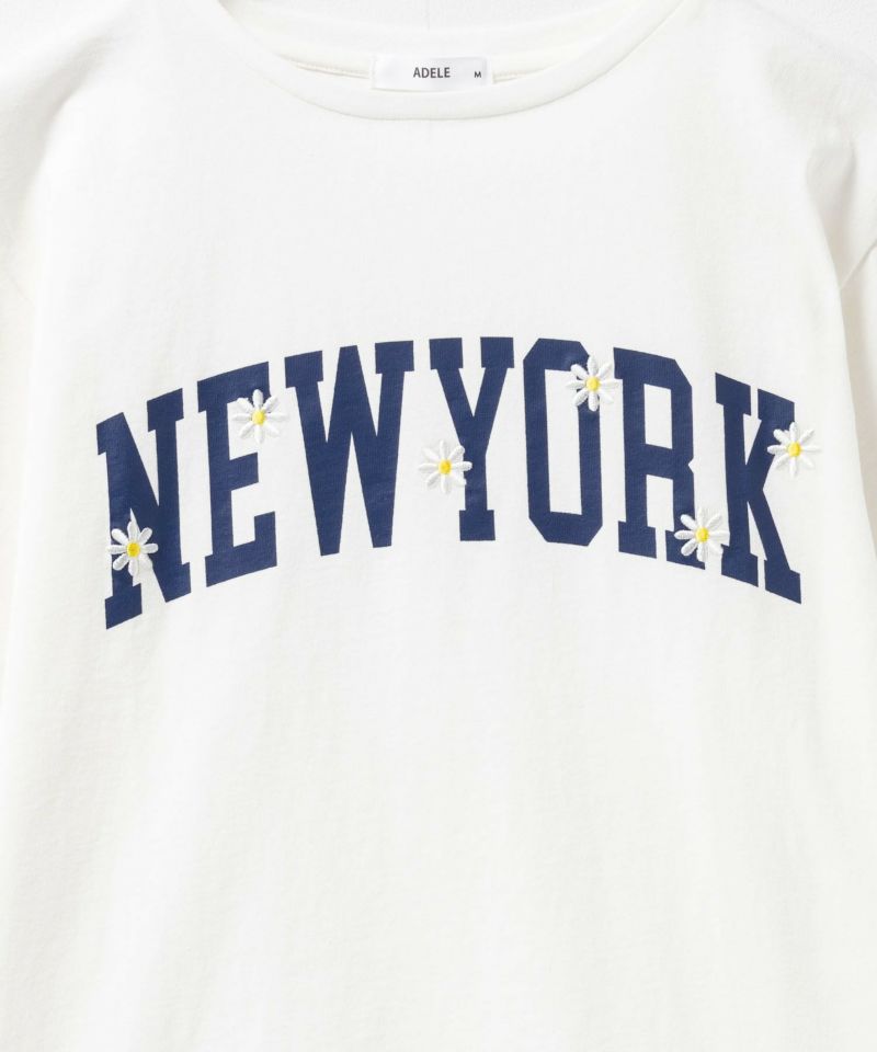 フラワー刺繍カレッジTシャツ レディース メール便 対応商品商品画像-13