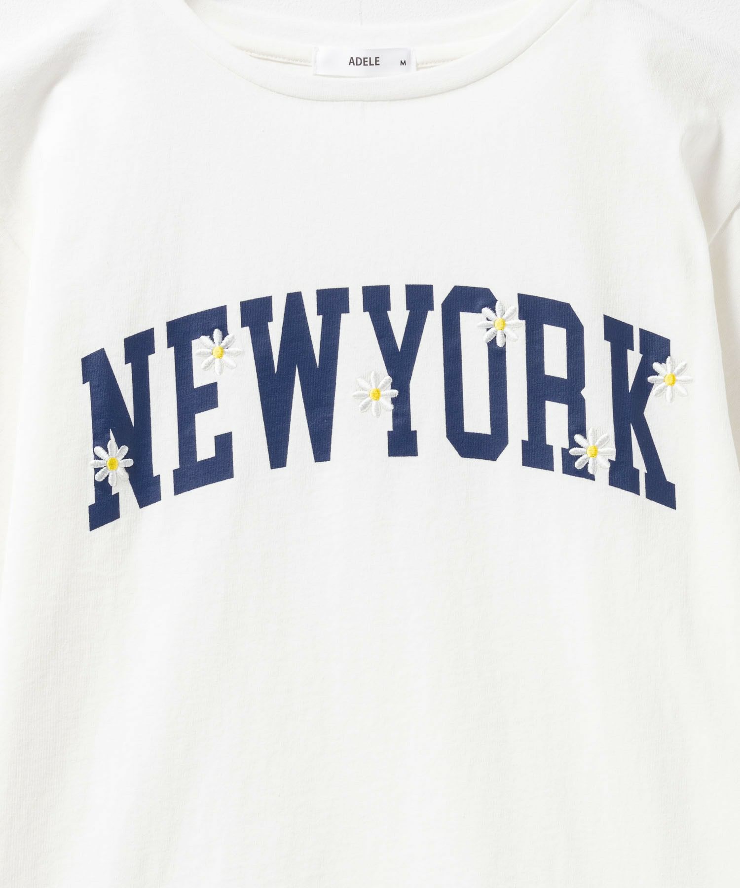 フラワー刺繍カレッジTシャツ レディース メール便 対応商品商品画像-13