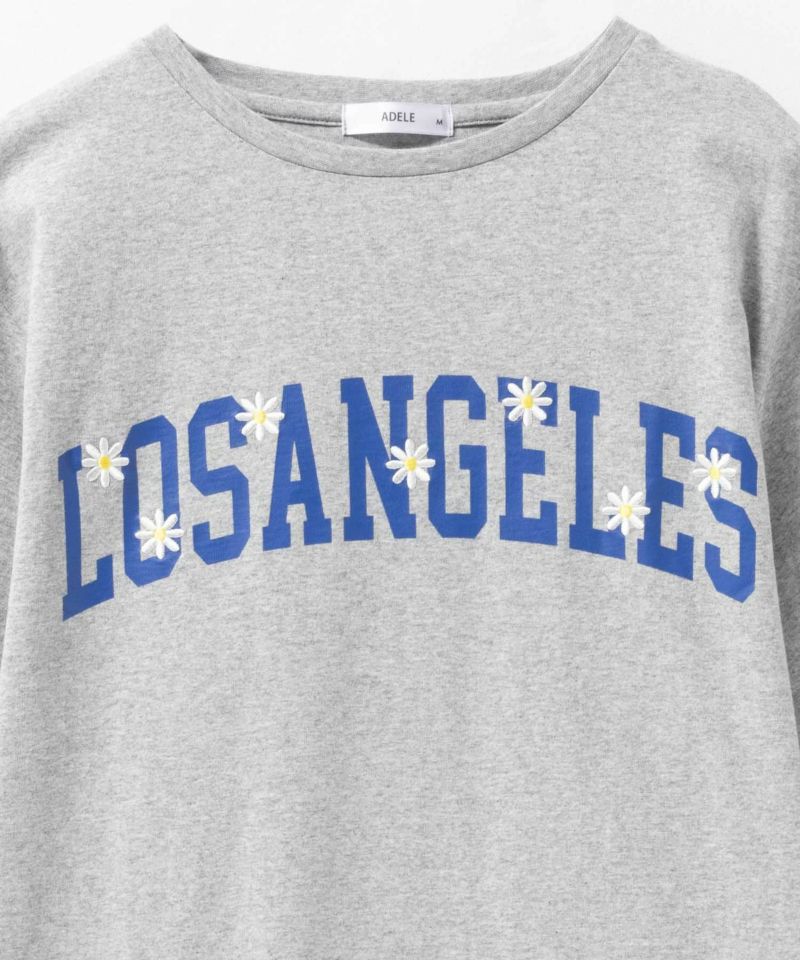 フラワー刺繍カレッジTシャツ レディース メール便 対応商品商品画像-13