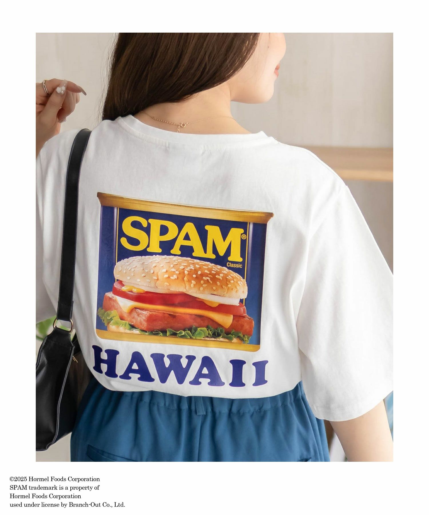SPAM(R) Brand  プリントTシャツ レディース メール便 対応商品商品画像-1