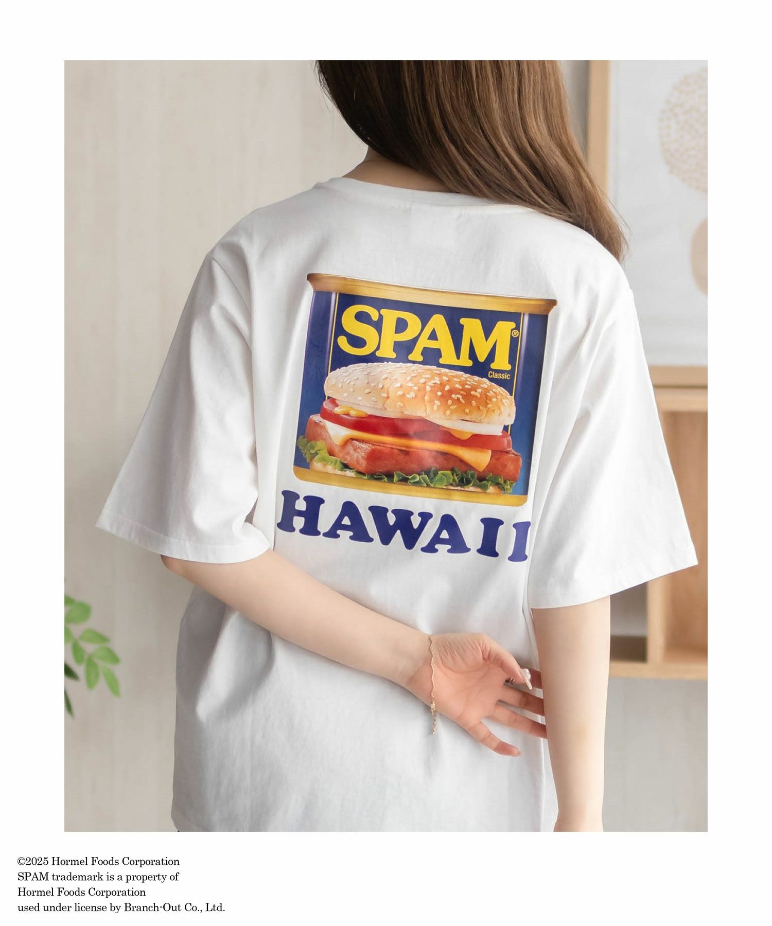 SPAM(R) Brand  プリントTシャツ レディース メール便 対応商品商品画像-4
