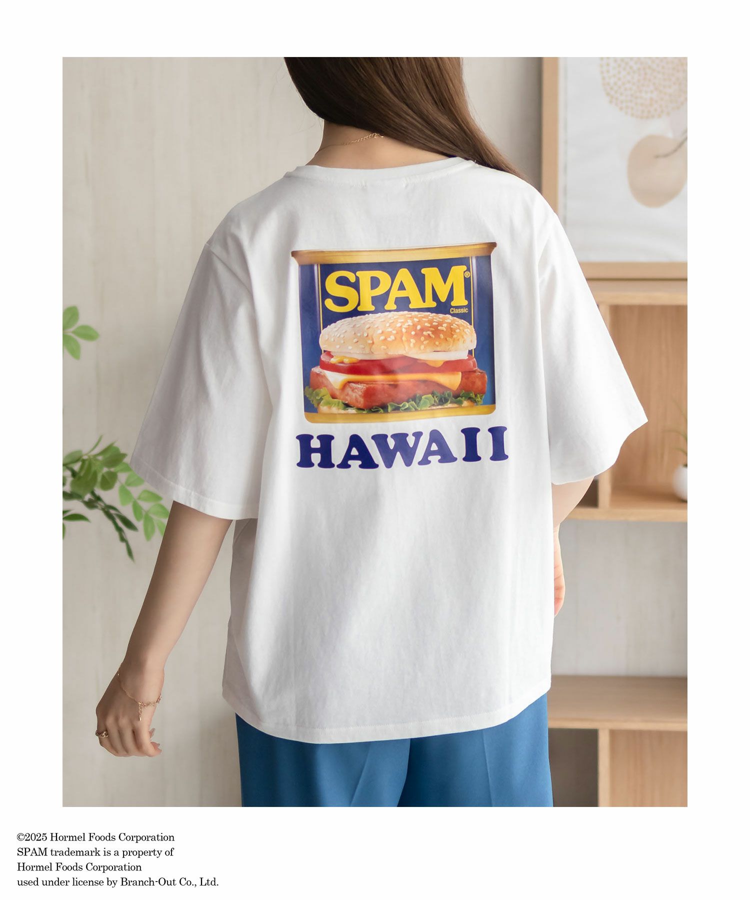 SPAM(R) Brand  プリントTシャツ レディース メール便 対応商品商品画像-7
