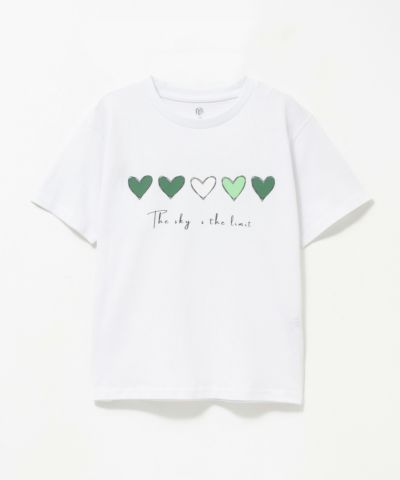 T-GRAPHICS  ハートグラフィック半袖Tシャツ キッズ ネコポス 対応商品