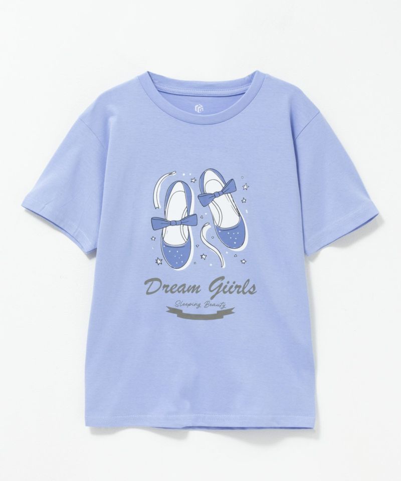 T-GRAPHICS  ガーリー半袖Tシャツ キッズ ネコポス 対応商品商品画像-1