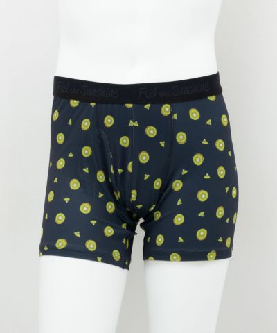 NAVY  メッシュボクサーパンツ キウイ柄 メンズ ネコポス 対応商品