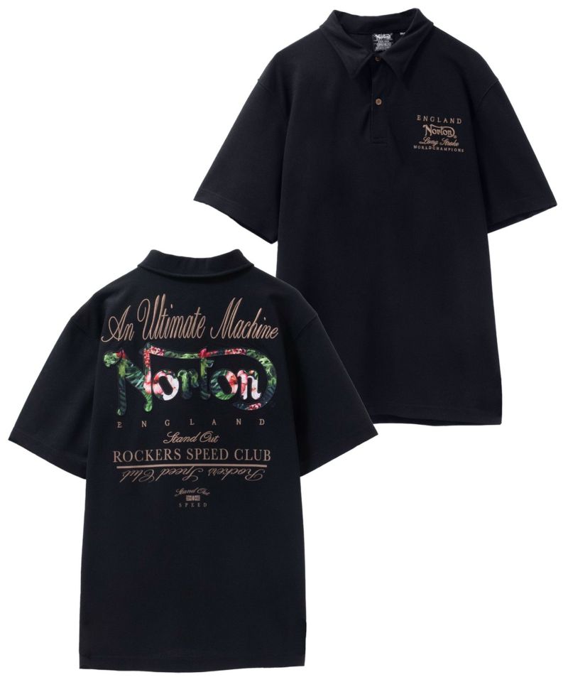 Norton  ボタニカルワッペンポロシャツ メンズ商品画像-1