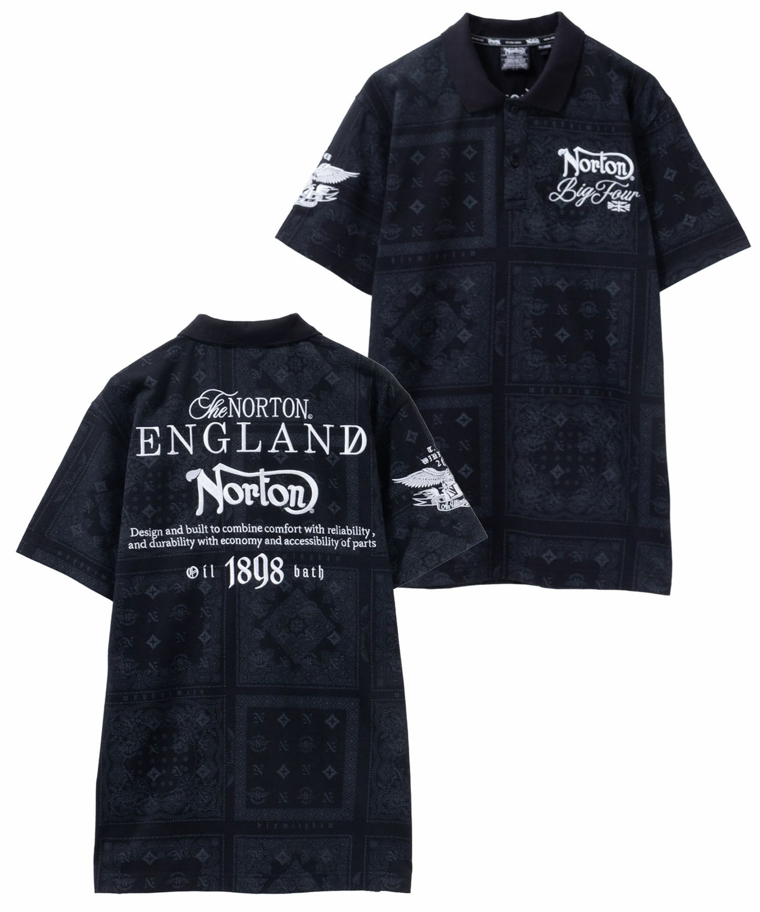 Norton  モノグラムバンダナポロシャツ メンズ商品画像-1