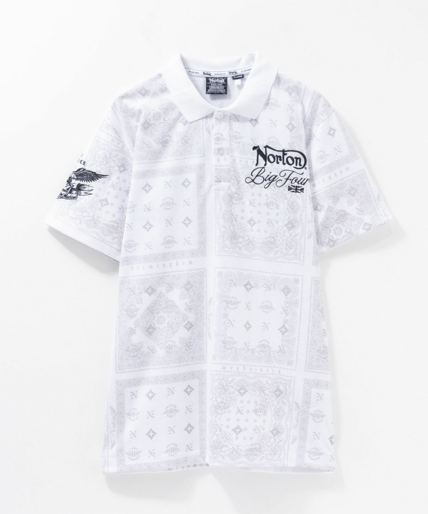 Norton  モノグラムバンダナポロシャツ メンズ商品画像-5