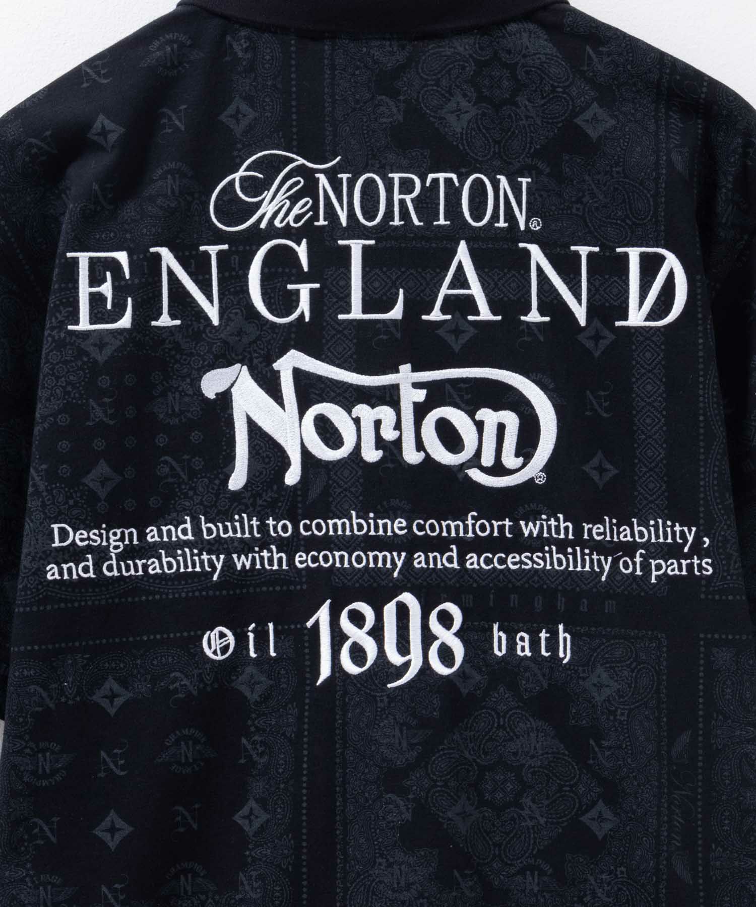 Norton モノグラムバンダナポロシャツ メンズ