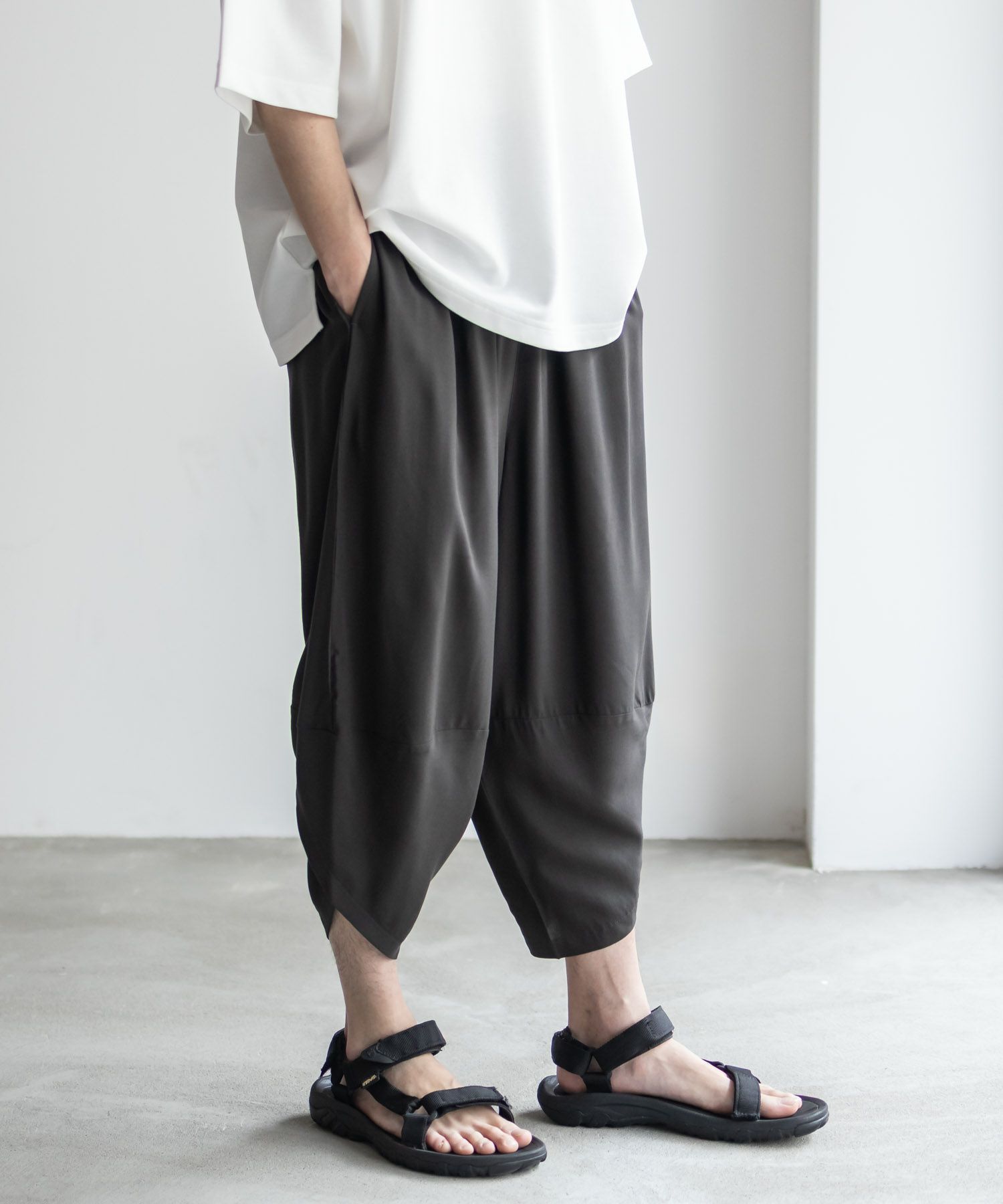 NAVY SARARI  レーヨンバルーンパンツ メンズ商品サムネイル-2