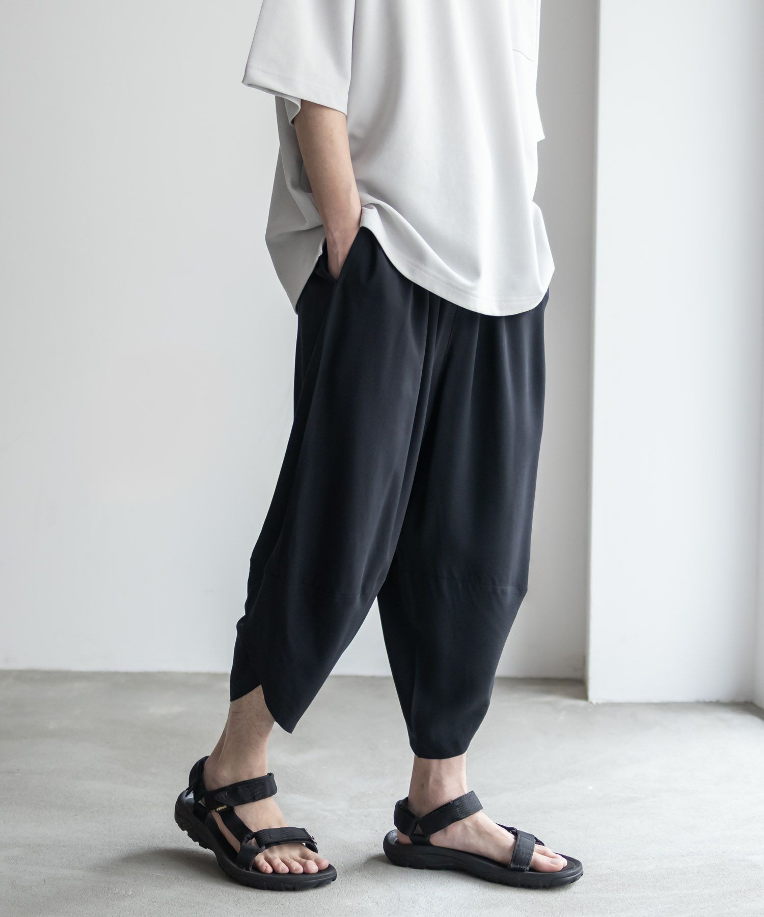 NAVY SARARI  レーヨンバルーンパンツ メンズ商品サムネイル-6