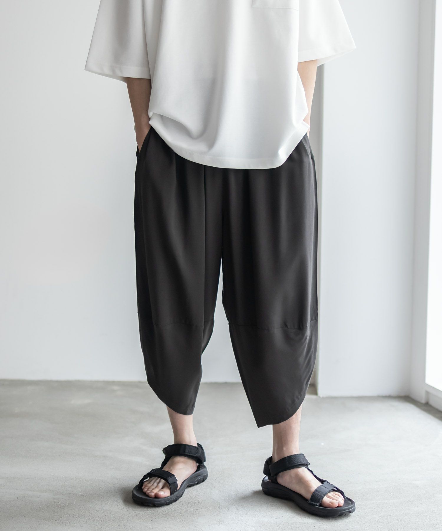 NAVY SARARI レーヨンバルーンパンツ メンズ商品画像-12