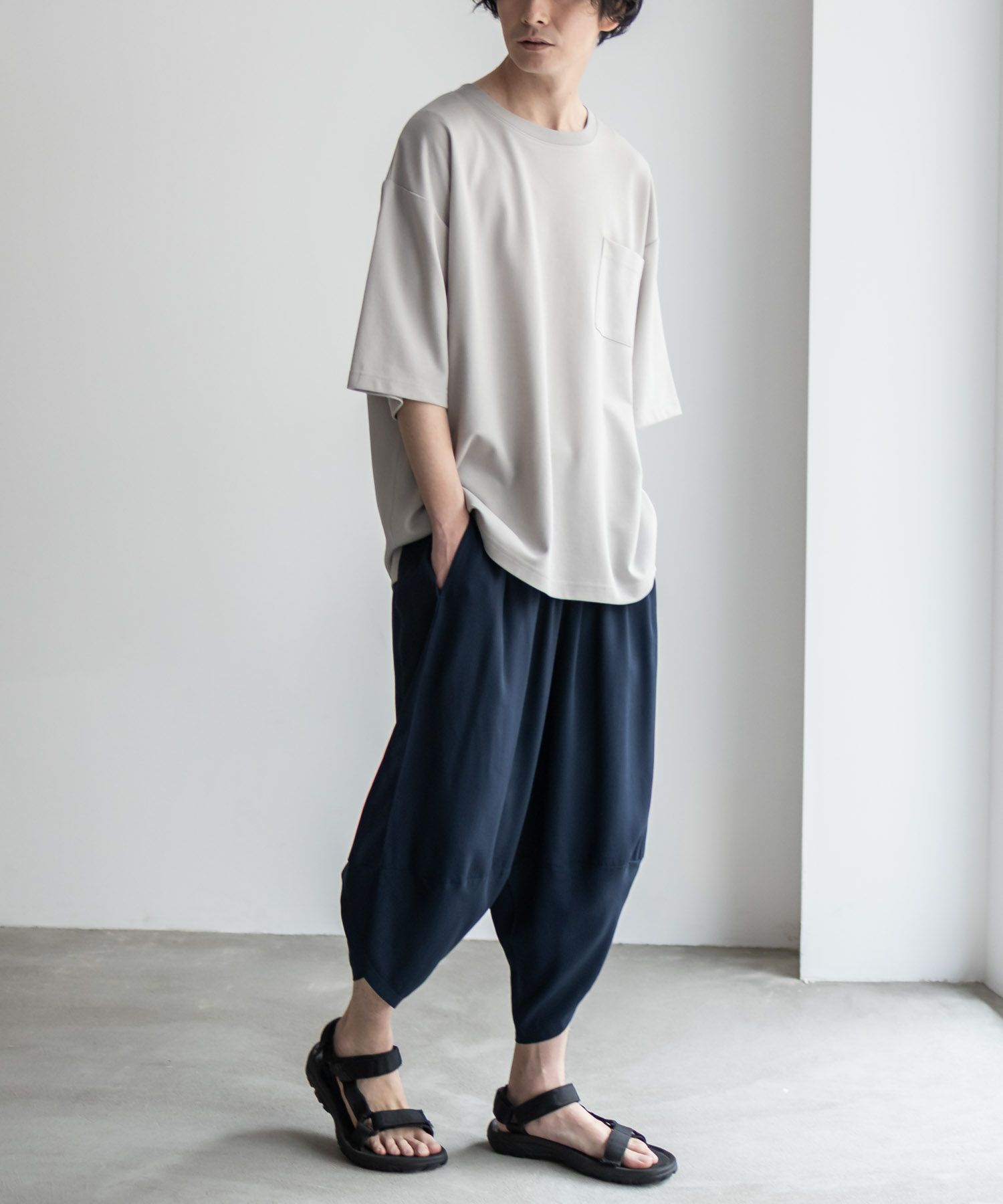 NAVY SARARI レーヨンバルーンパンツ メンズ