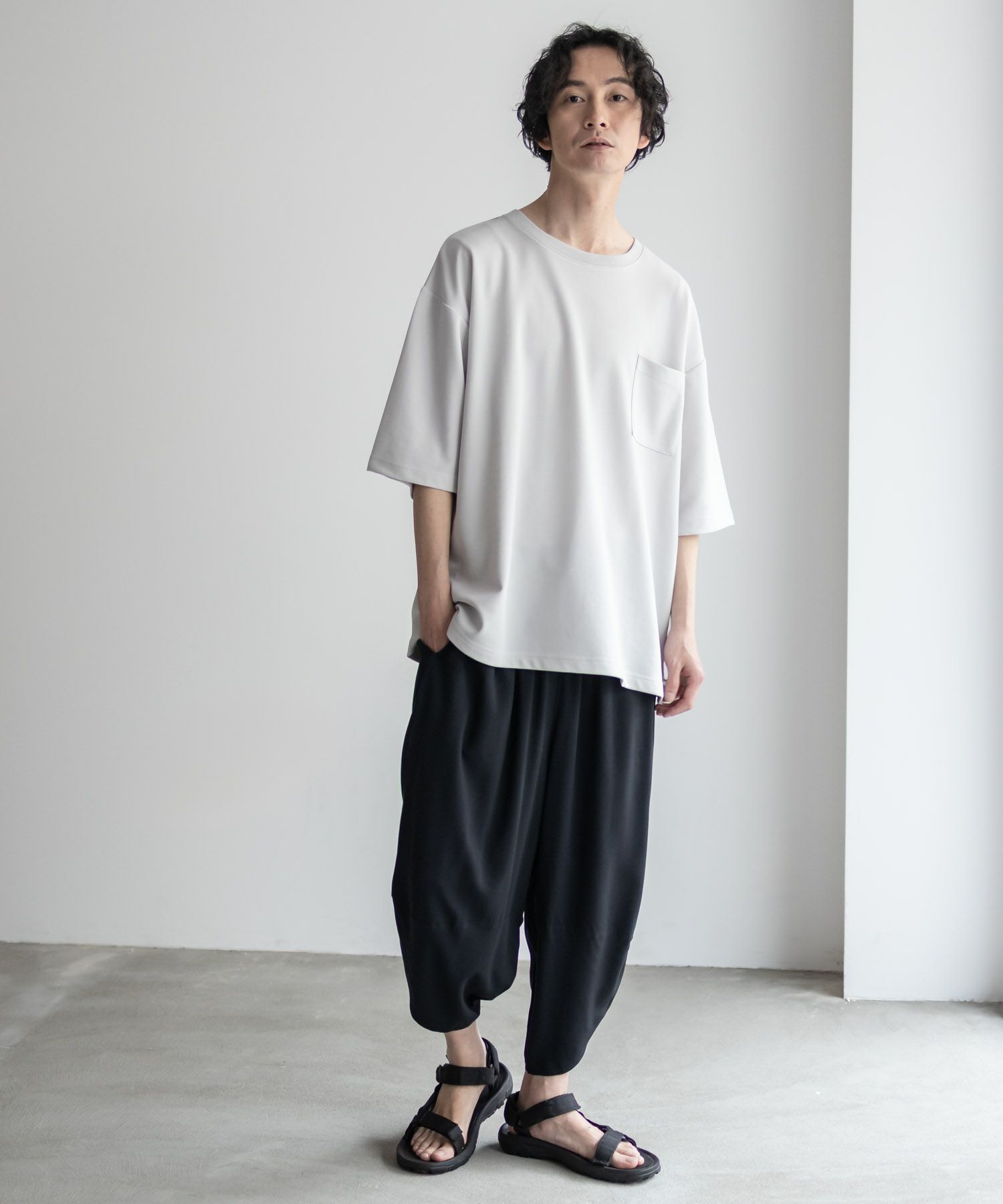 NAVY SARARI レーヨンバルーンパンツ メンズ