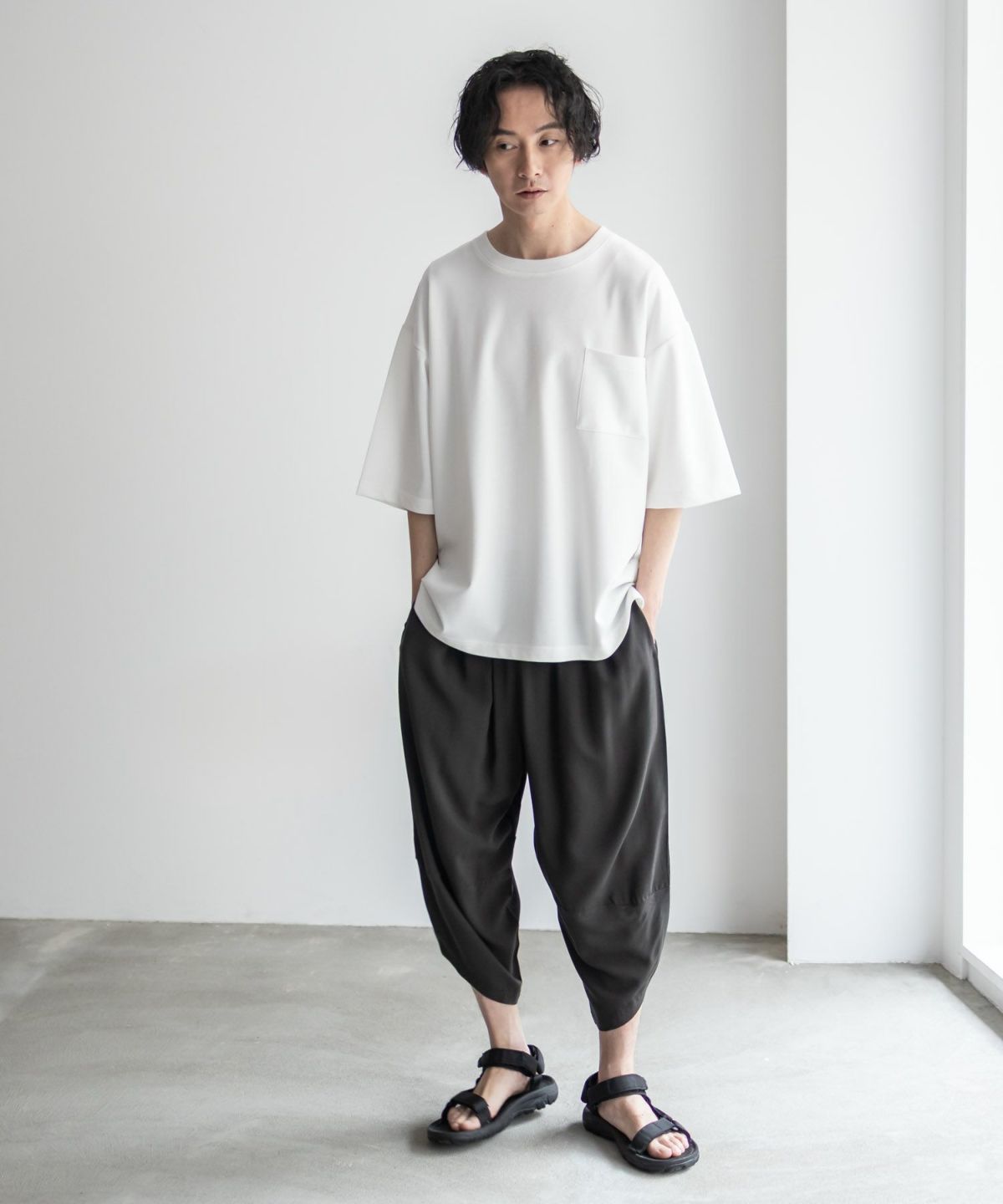 NAVY SARARI レーヨンバルーンパンツ メンズ