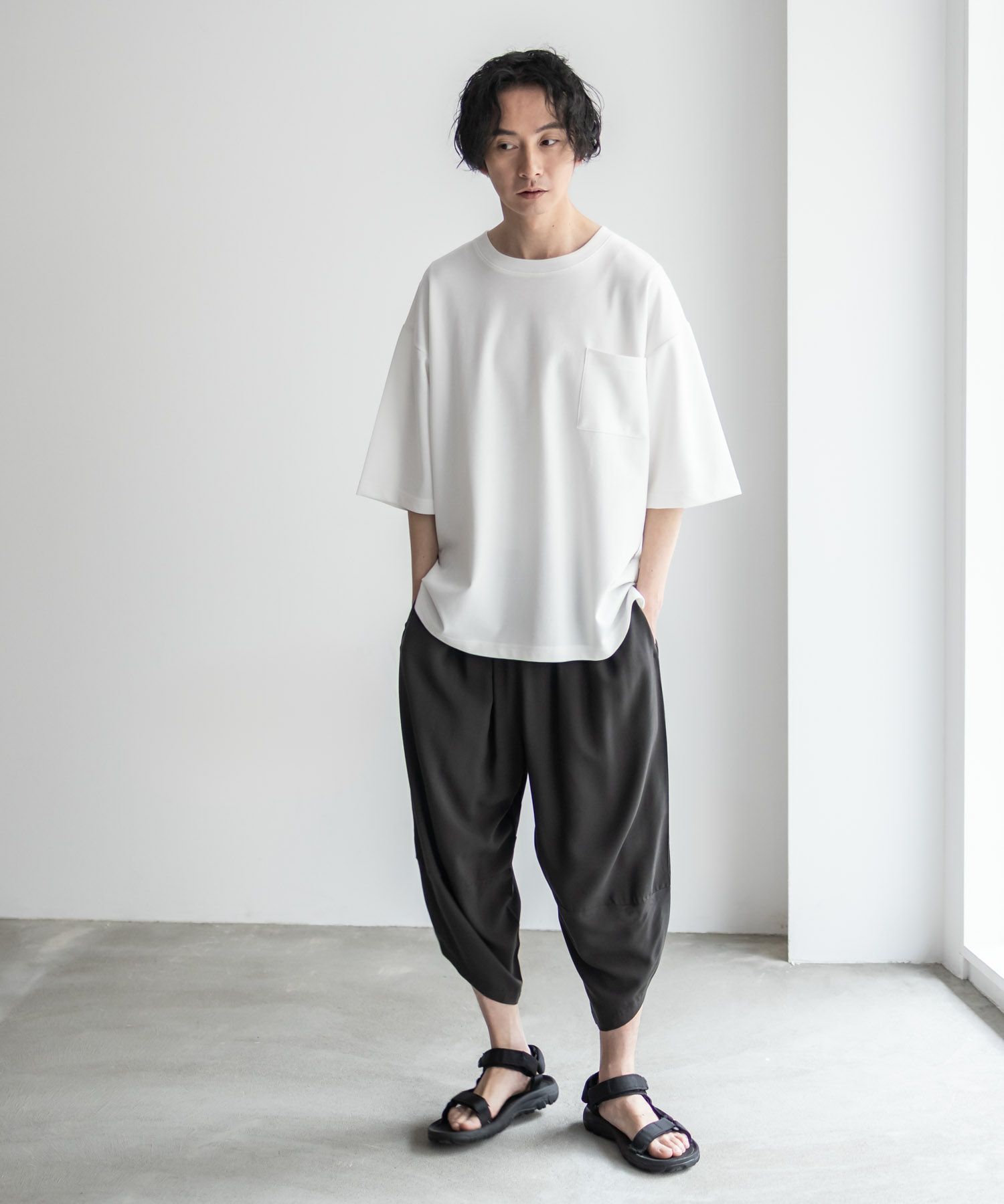 NAVY SARARI レーヨンバルーンパンツ メンズ