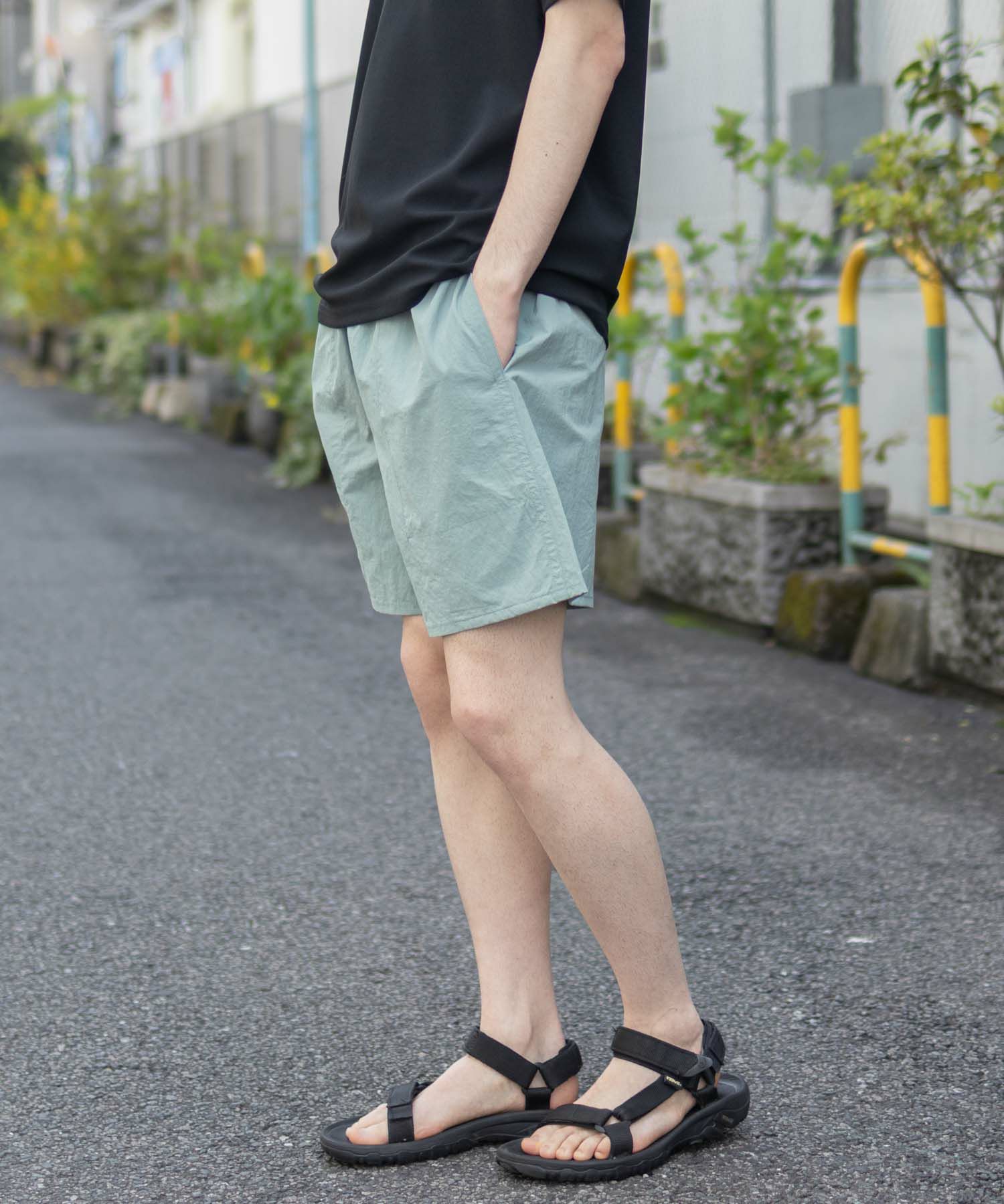 Reebok ナイロンショートパンツ メンズ