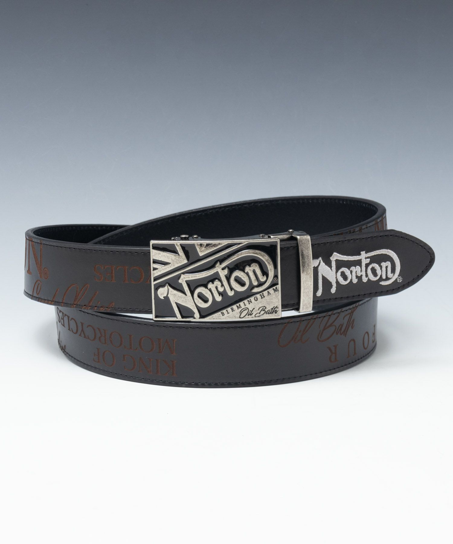 Norton  本革総柄ベルト メンズ商品画像-1