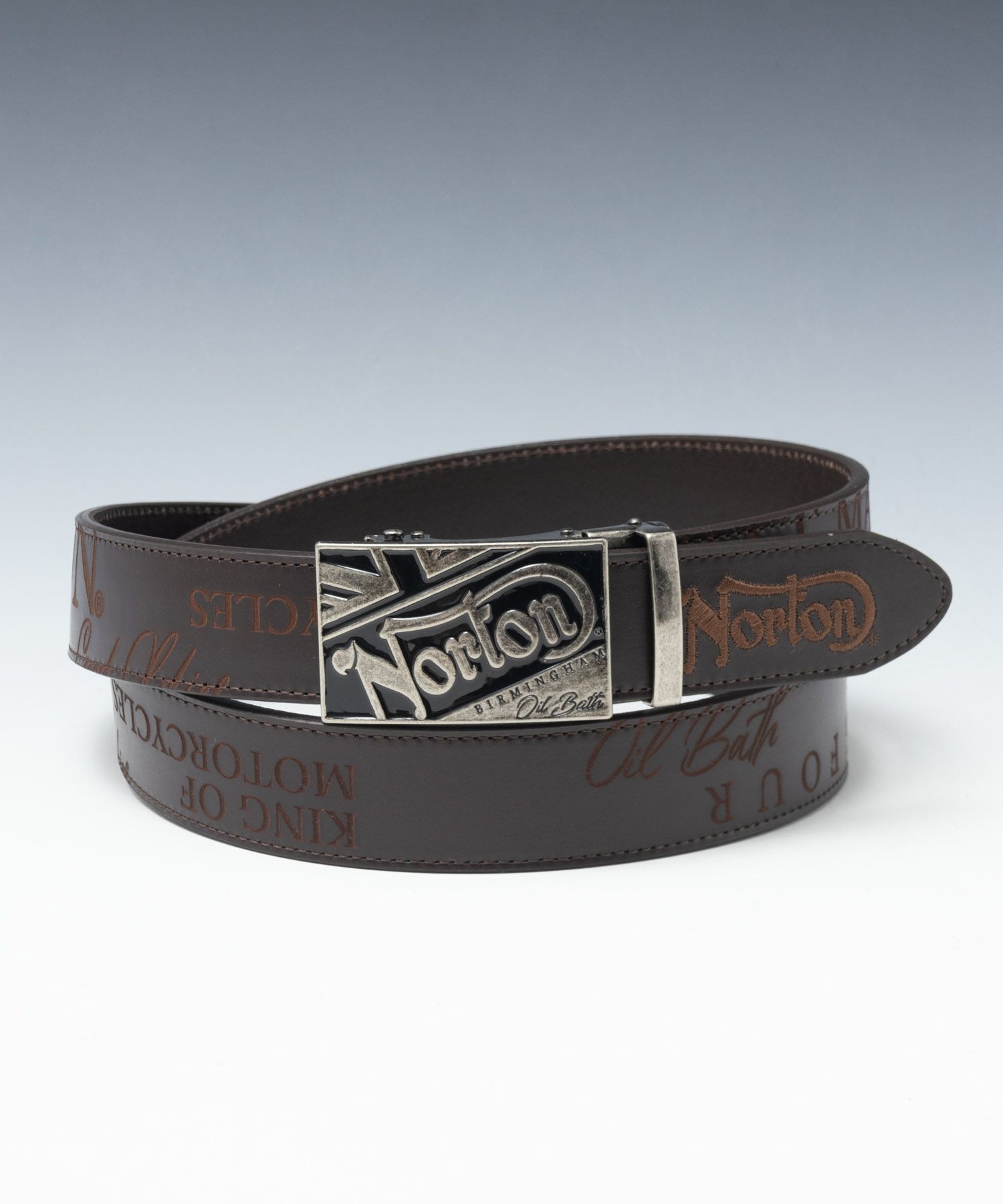 Norton 本革総柄ベルト メンズ
