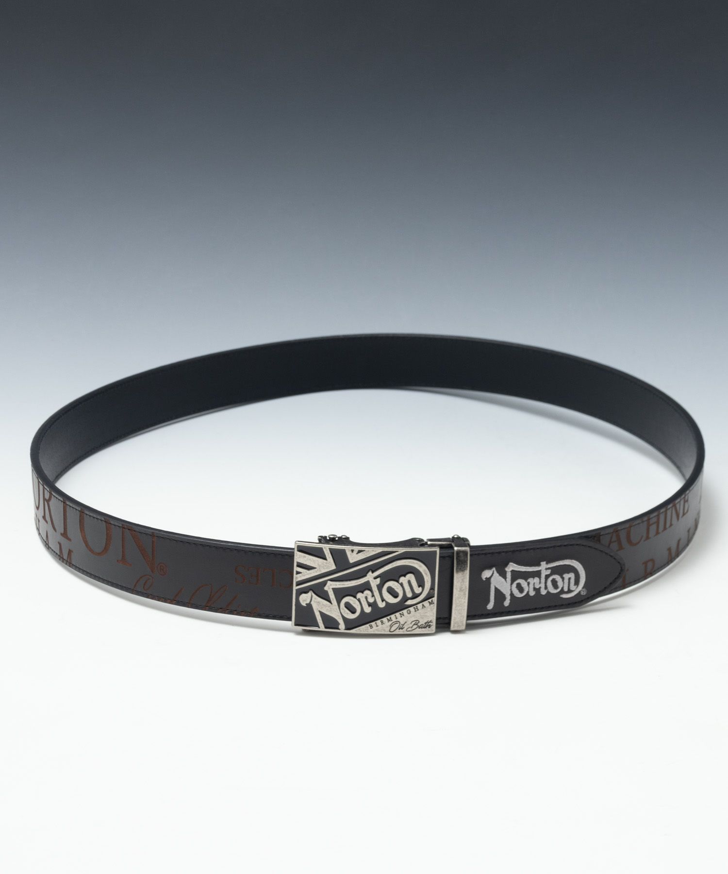 Norton 本革総柄ベルト メンズ
