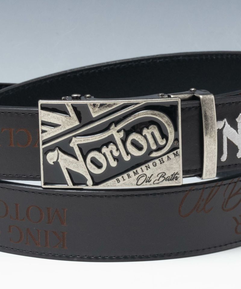 Norton  本革総柄ベルト メンズ商品画像-5