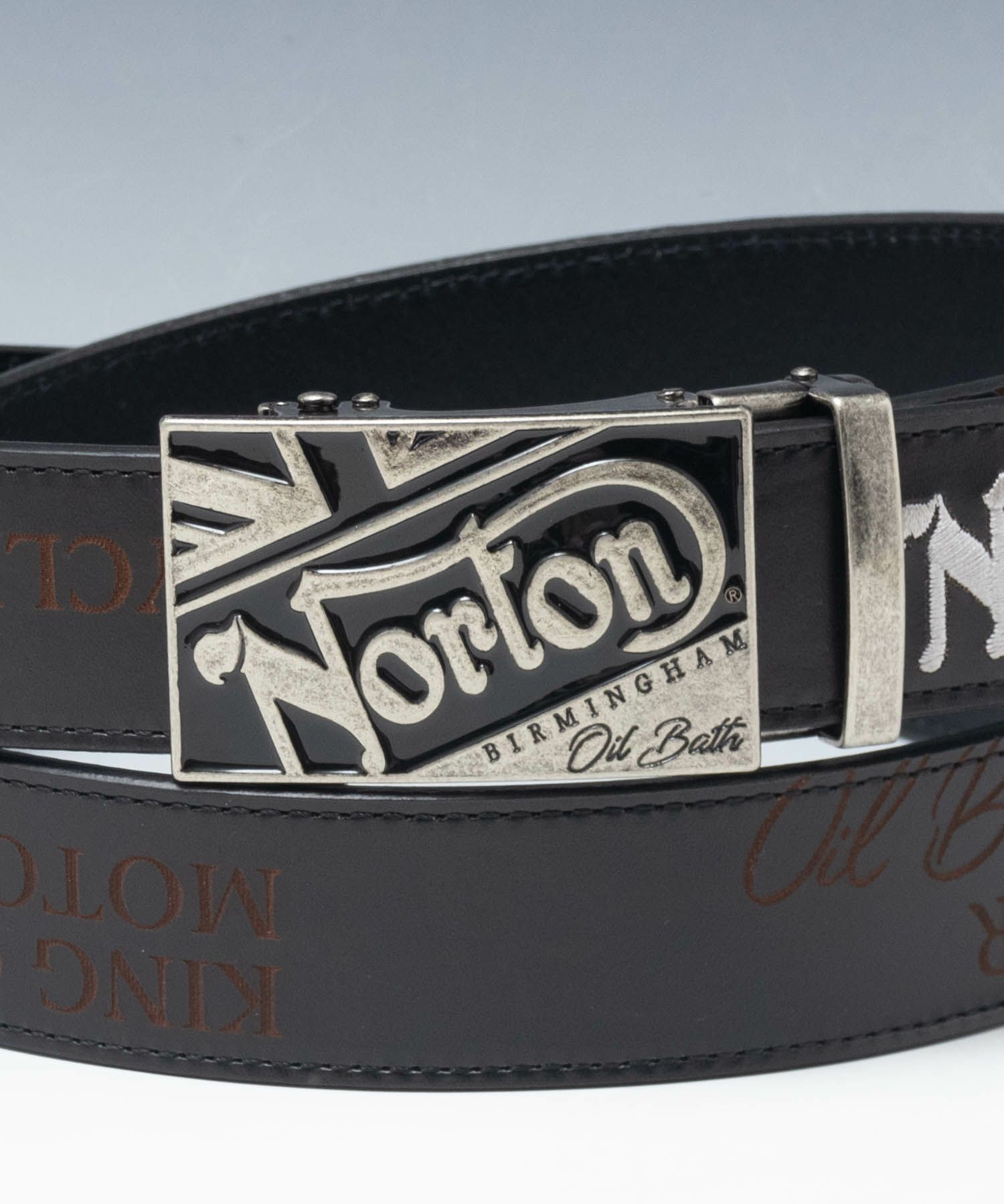 Norton  本革総柄ベルト メンズ商品画像-5