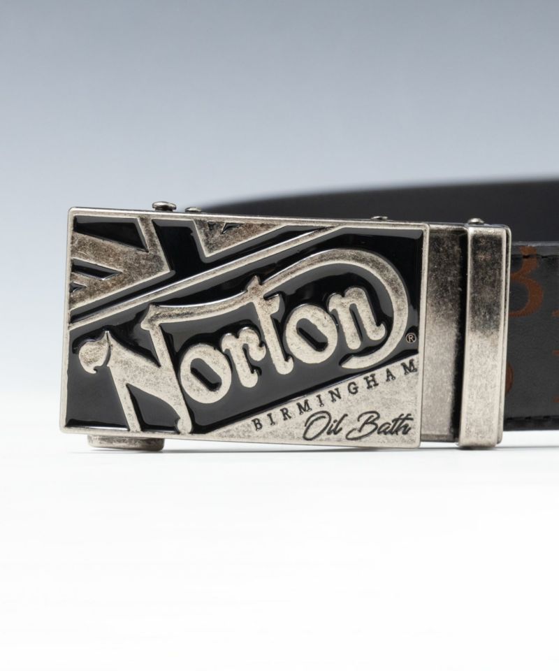 Norton  本革総柄ベルト メンズ商品画像-6