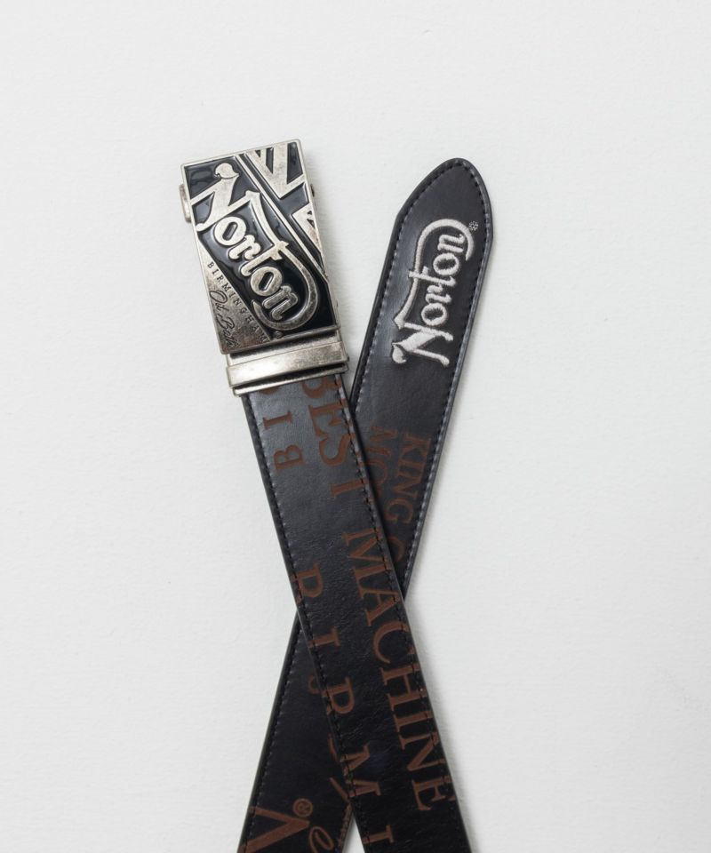 Norton  本革総柄ベルト メンズ商品画像-8