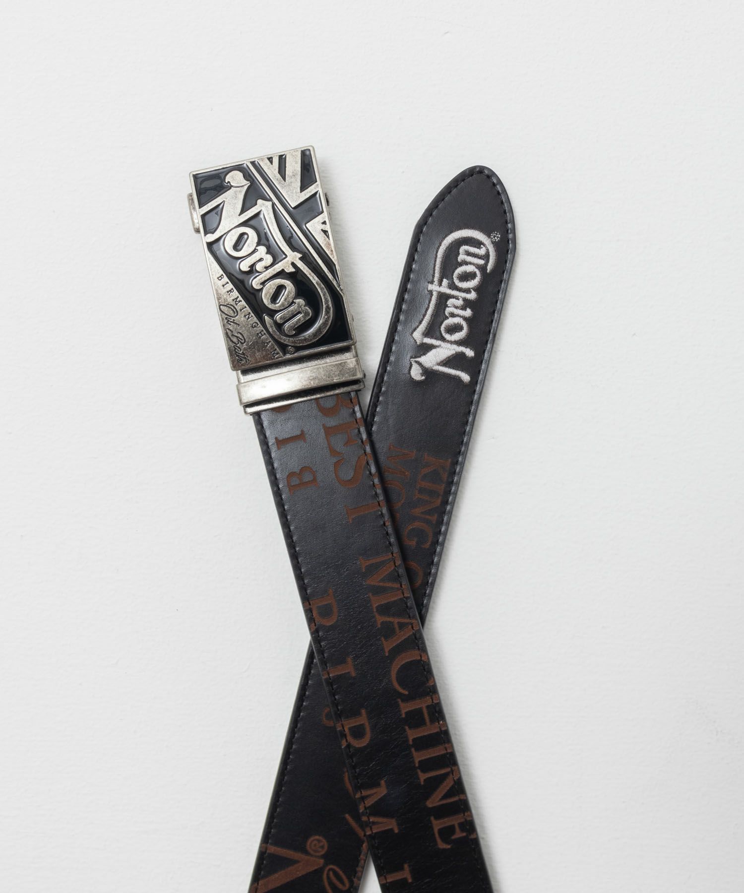 Norton  本革総柄ベルト メンズ商品画像-8