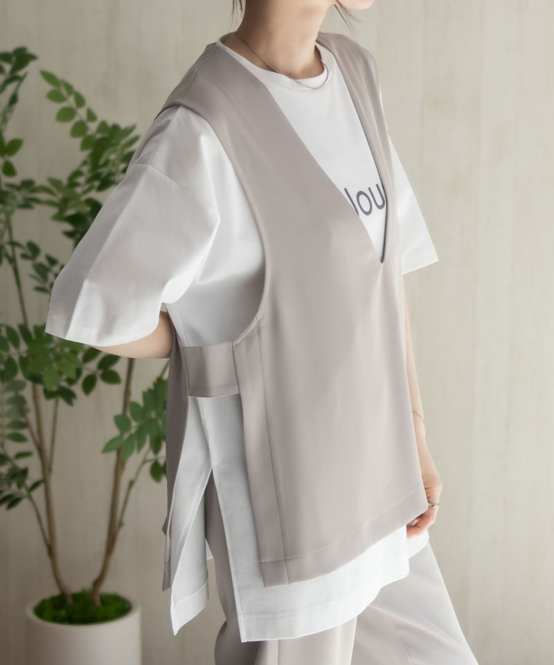 [最終さらに50%OFF]HusHusH  冷感ノーカラージレ レディース商品画像-4