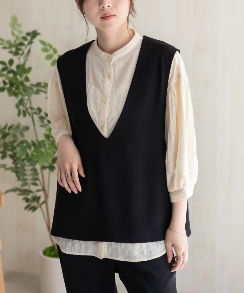 [最終さらに50%OFF]HusHusH  冷感ノーカラージレ レディース商品画像-9