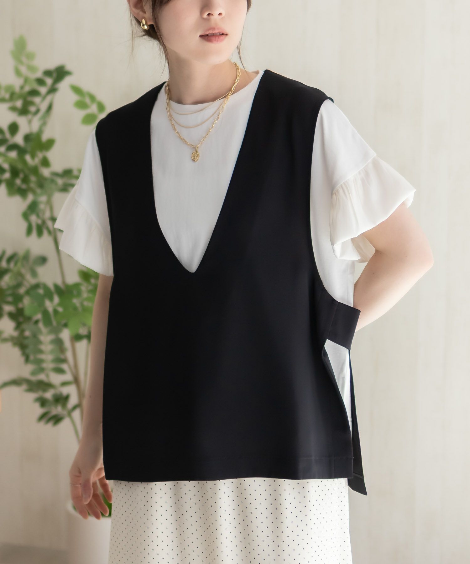 HusHusH  冷感ノーカラージレ レディース商品画像-11