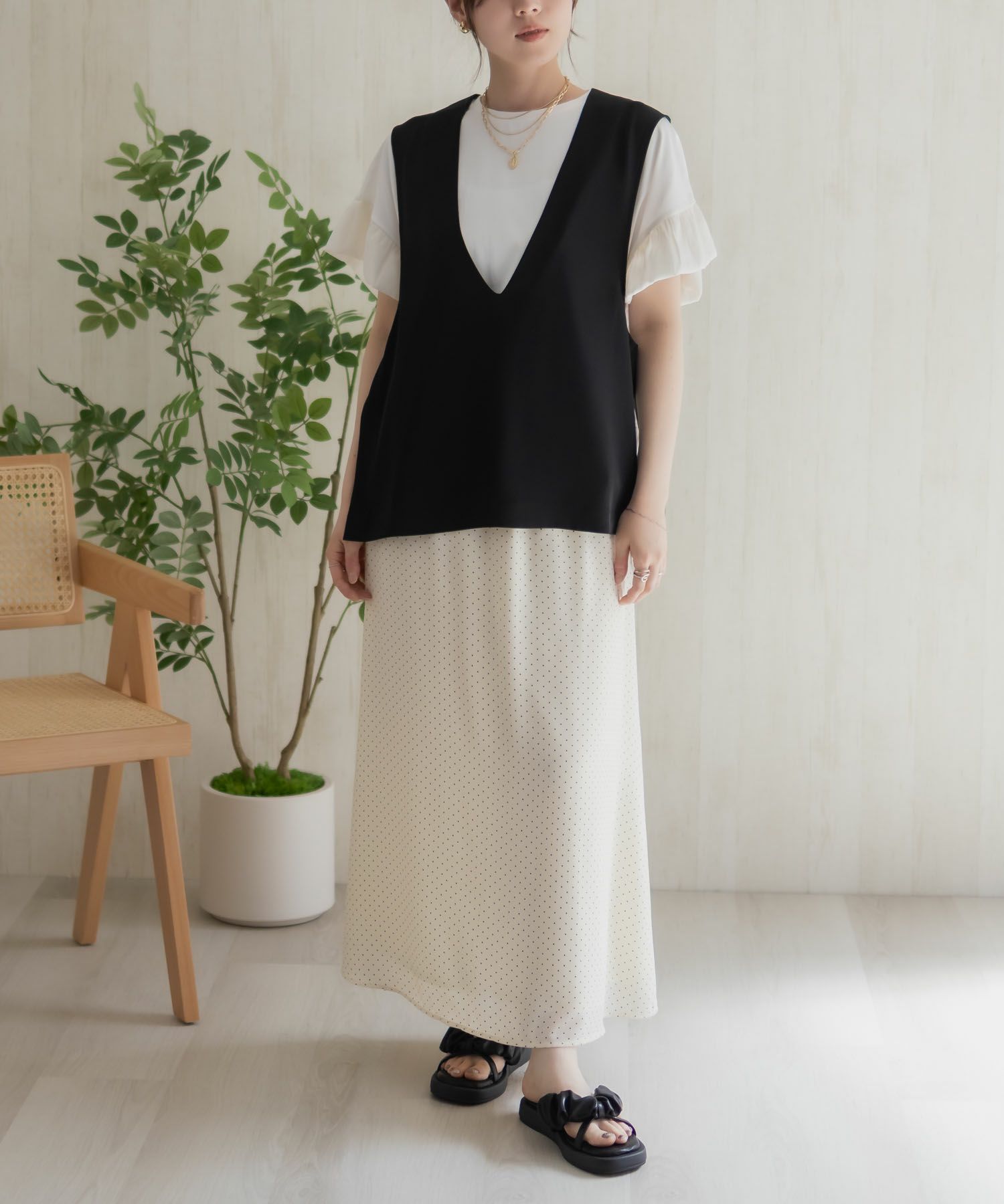 [最終さらに50%OFF]HusHusH  冷感ノーカラージレ レディース商品画像-16