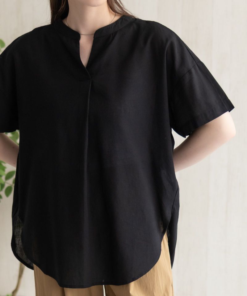 HusHusH  麻混スキッパーブラウス レディース商品画像-9