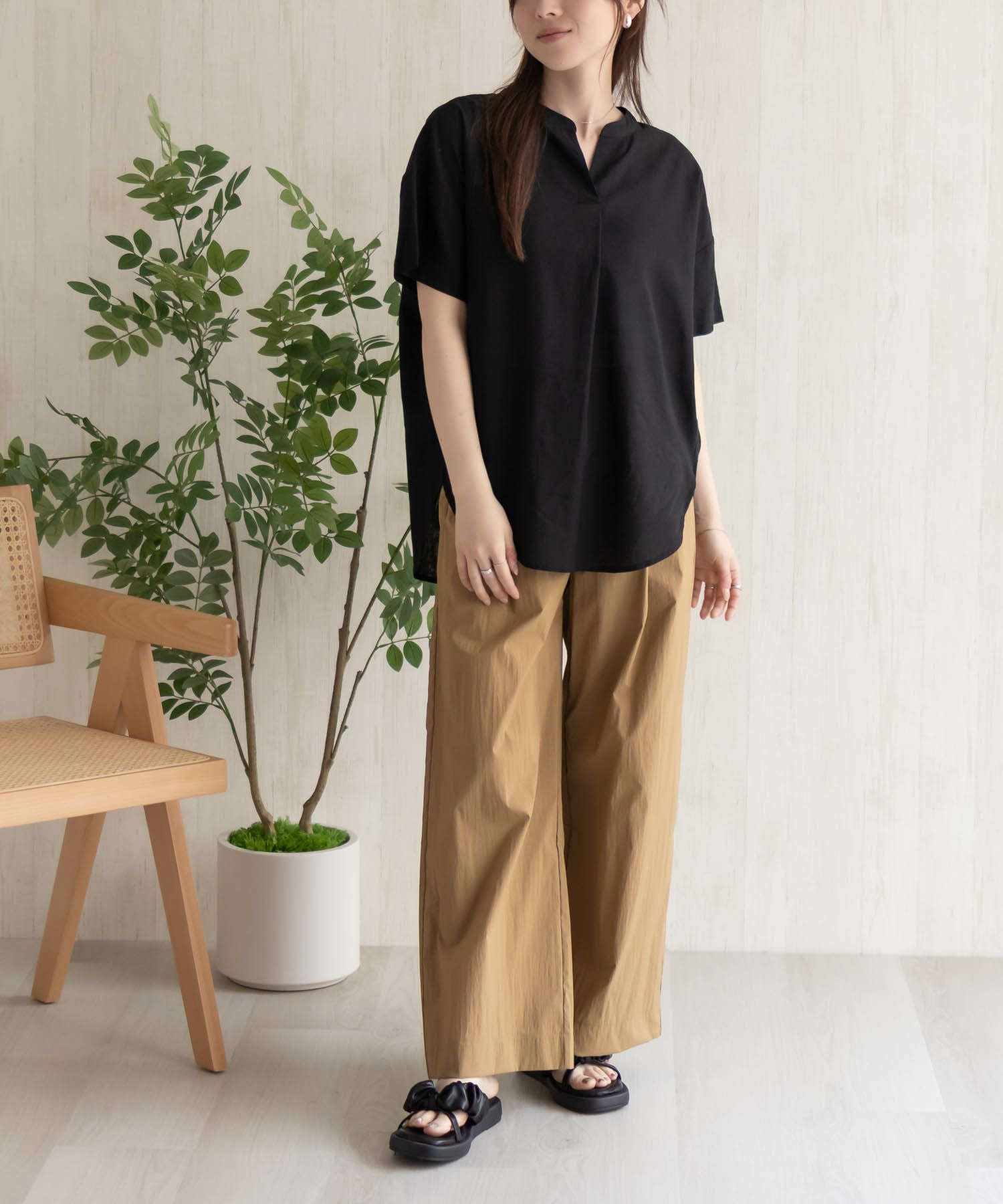 HusHusH  麻混スキッパーブラウス レディース商品サムネイル-15