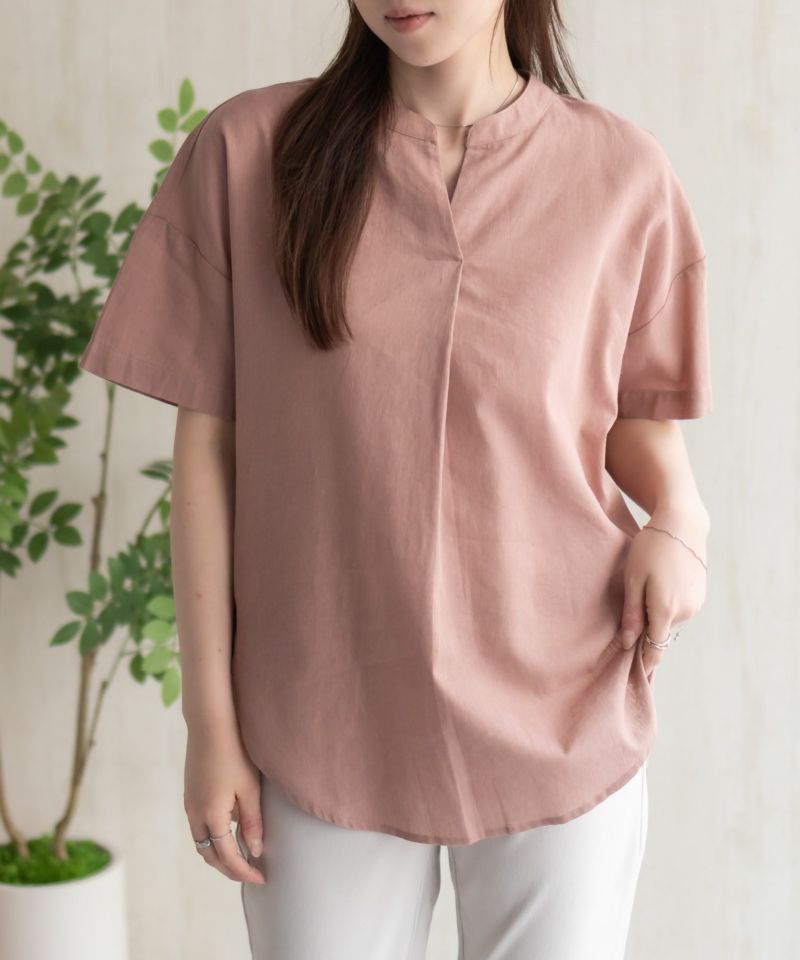 HusHusH  麻混スキッパーブラウス レディース商品画像-16