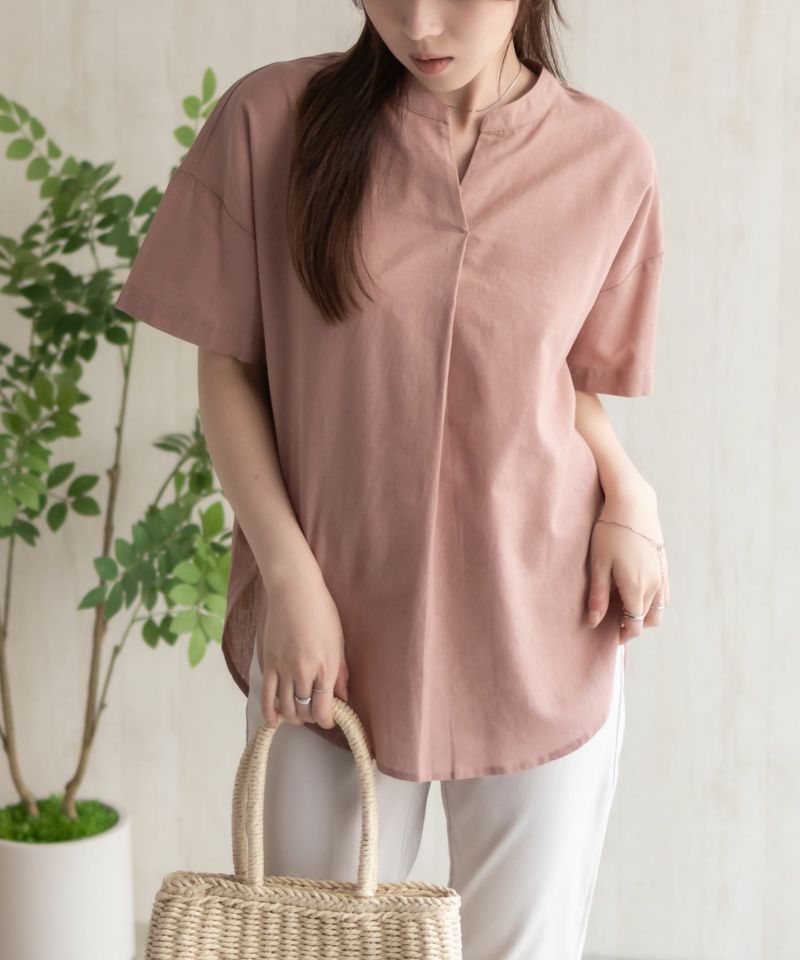 HusHusH  麻混スキッパーブラウス レディース商品画像-17