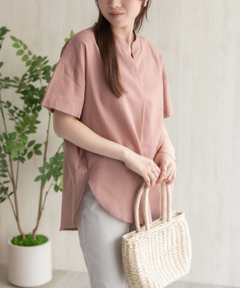 HusHusH  麻混スキッパーブラウス レディース商品画像-18