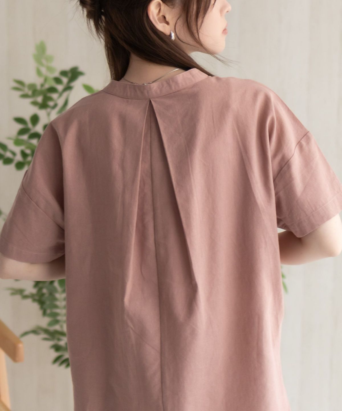 HusHusH 麻混スキッパーブラウス レディース