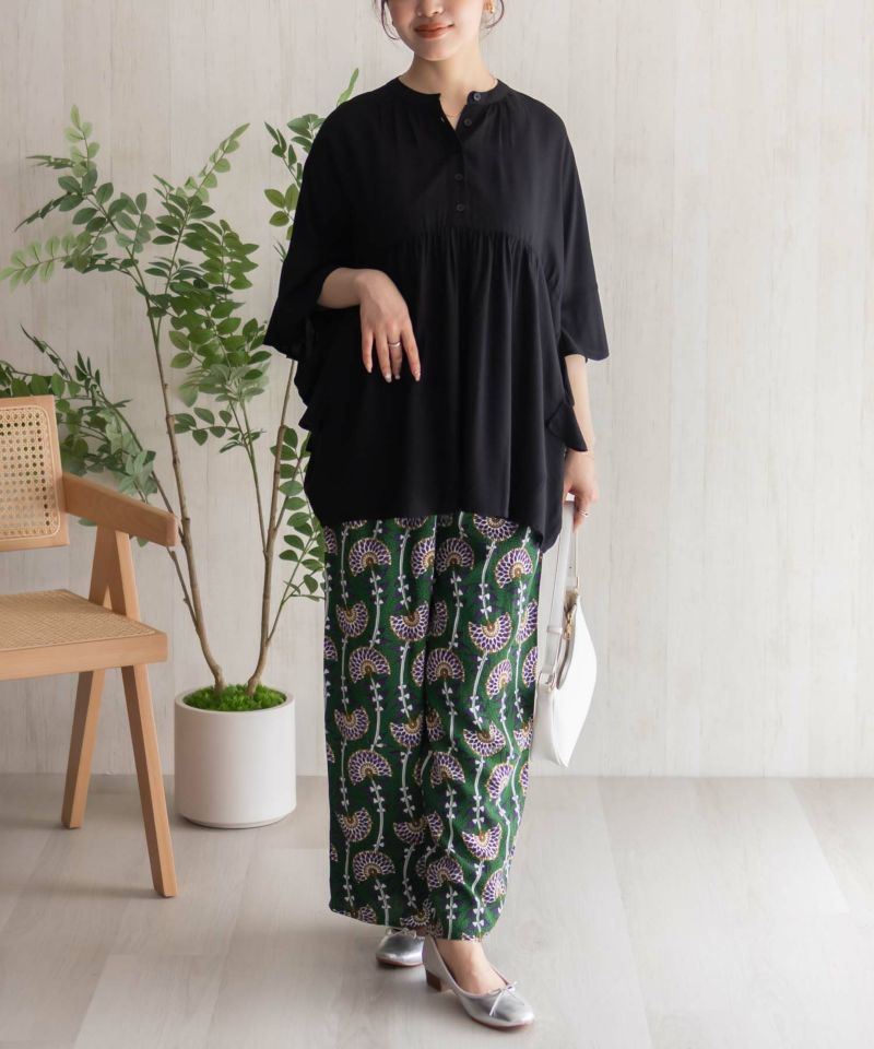 Howdy Marie インドファブリック 袖フリルシャツ レディース商品画像-10