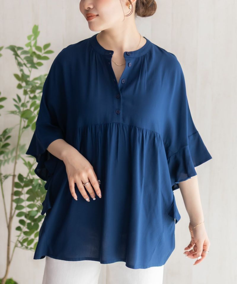 Howdy Marie インドファブリック 袖フリルシャツ レディース商品画像-11