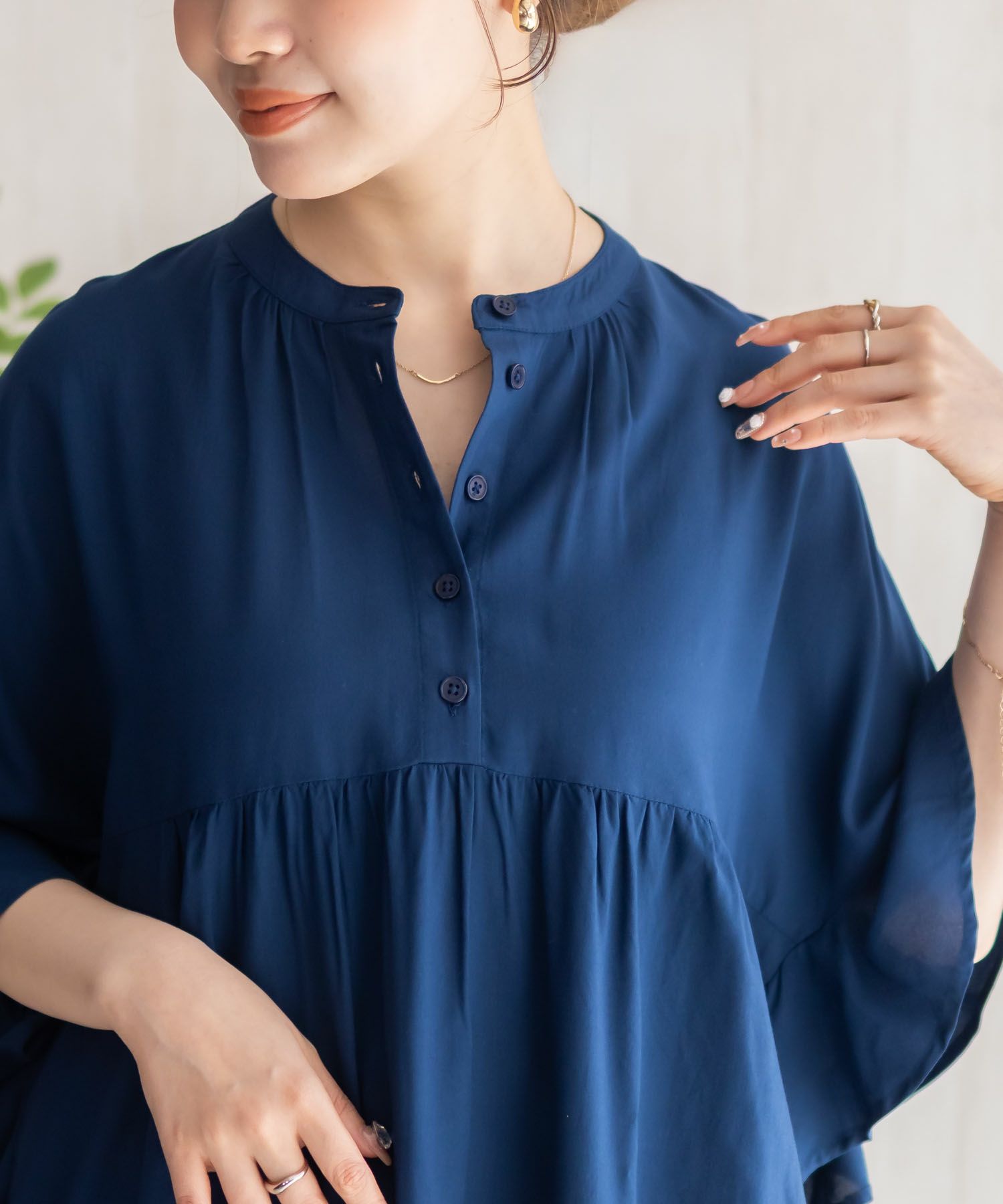 Howdy Marie  インドファブリック 袖フリルシャツ レディース商品画像-12